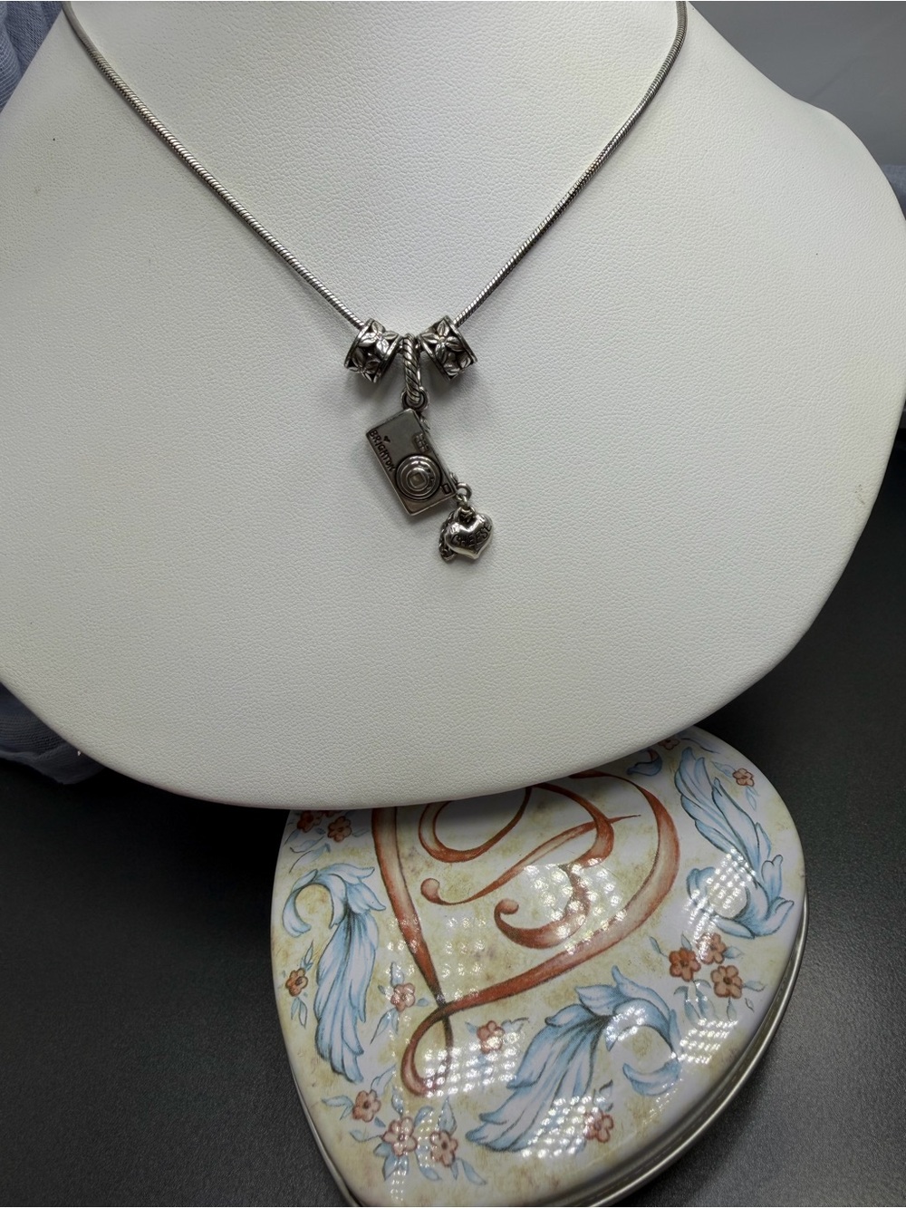 Brighton  Silver Camera Charm Necklace Charm Cheese